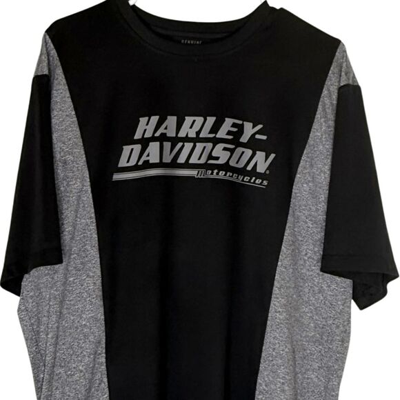 Harley Davidson Men's Performance Motorcycle Biker T-Shirt Black Gray Size Large - Picture 3 of 7